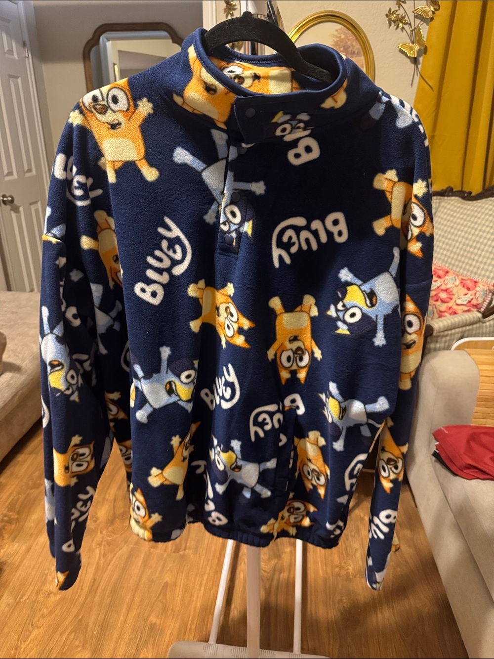 Bluey and Bingo Print Fleece Pullover